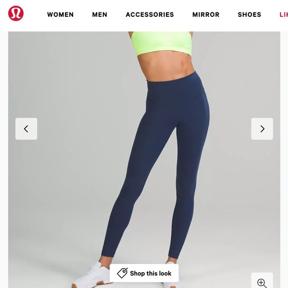 LULU LEMON Wonder Train High Waisted Light Blue Leggings - Picture 1 of 5